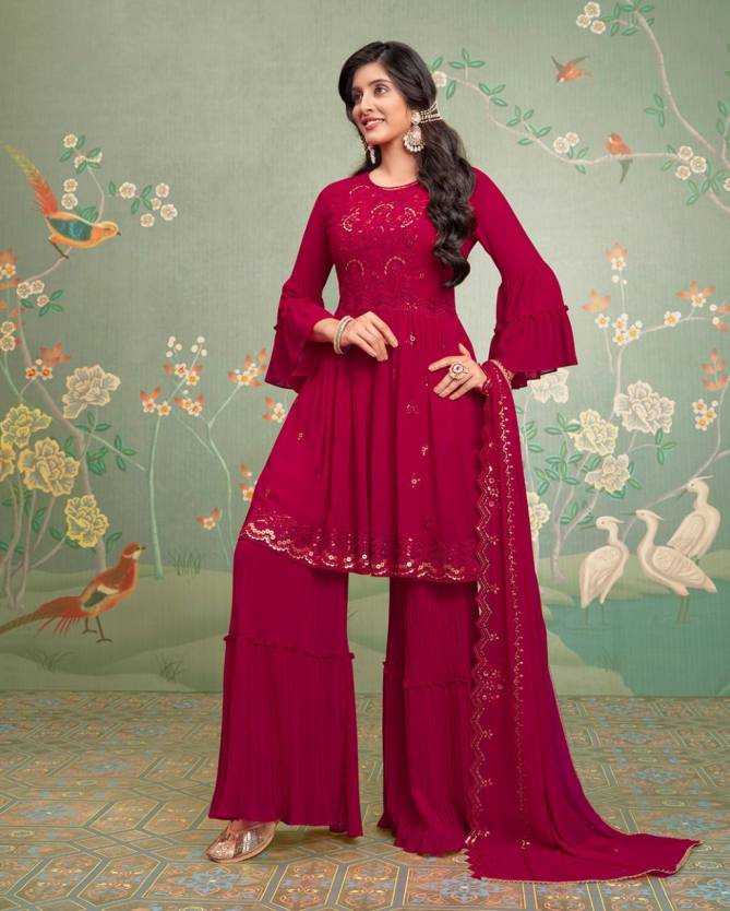 Lily And Lali Selina Fancy Festive Wear Wholesale Kurti Sharara With Dupatta Collection
